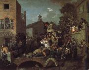 William Hogarth The auspices of the members of the election campaign France oil painting artist